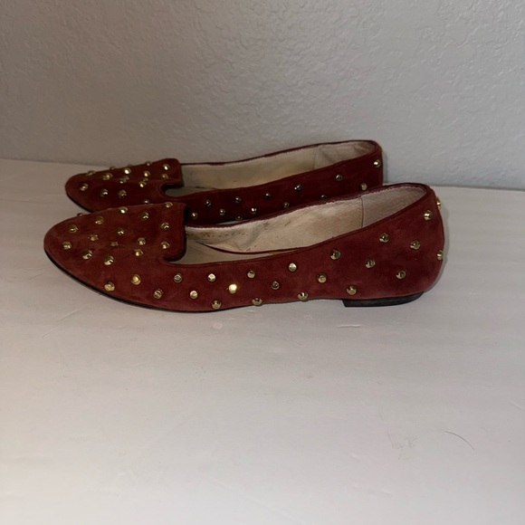 Michael Kors Ailee Studded Suede Pointed Toe Flats Cinnabar - Picture 6 of 12